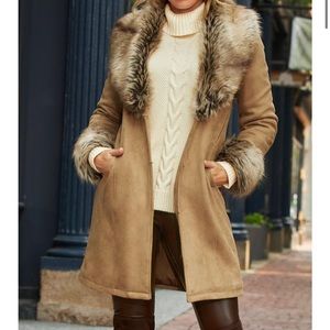 Boston Proper Donna Salyers Fabulous Furs (100% Faux Fur) Coat